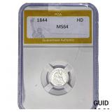 1844 Seated Liberty Half Dime PGA MS64