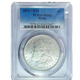 1878 7/8TF Morgan Silver Dollar PCGS MS62 Weak
