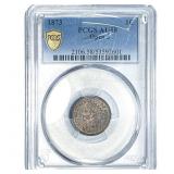 1873 Indian Head Cent PCGS AU58 Open 3