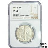 1946-S Walking Liberty Half Dollar NGC MS64