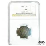 1800 Draped Bust Half Cent NGC F12 BN