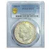 1881-S Morgan Silver Dollar PCGS MS65