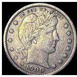 1900 Barber Silver Quarter NEARLY  UNCIRCULATED