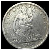 1863-S Silver Half Dollar NEARLY UNCIRCULATED