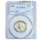 1938 Washington Silver Quarter PCGS PR64