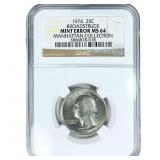 1974 Washington Silver Quarter NGC MS64