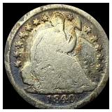 1840-O Silver Seated Liberty Half Dime NICELY  CI