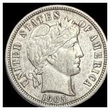 1905-S Silver Barber Dime CHOICE AU