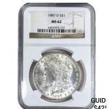1887-O Morgan Silver Dollar NGC MS62