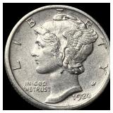 1920-D Silver Mercury Dime CLOSELY  UNCIRCULATED