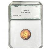 1940 Wheat Cent PCI PR65 Red & Brown