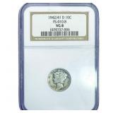 1942/41 -D Mercury Silver Dime NGC VG8