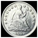 1857 Seated Liberty Silver Half Dime CLOSELY UNCIR