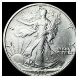 1917 Walking Liberty Half Dollar CLOSELY UNCIRCULA