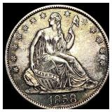 1858-O Seated Liberty Half Dollar CHOICE AU