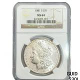 1881-S Morgan Silver Dollar NGC MS64
