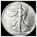 1933-S Silver Walking Liberty Half Dollar  UNCIRC