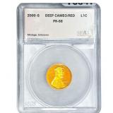 2000-S Wheat Cent SEGS PR68 RED