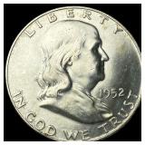 1952-D Silver Half Dollar Franklin CHOICE BU