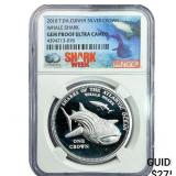 2016 T.DA. Cunha Sliver Crown Whale Shark NGC G Ul