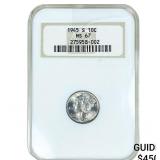 1945-S Mercury Silver Dime NGC MS67