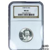 1939-D Washington Silver Quarter NGC MS66