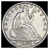 1854 Arrows Seated Liberty Half Dollar  CLOSELY U