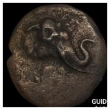 Bactrian Kingdom Demetrios 205-171 BC Bronze Tric