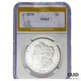 1878 Morgan Silver Dollar PGA MS64