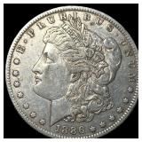 1886 Silver Morgan Dollar NEARLY UNCIRCULATED