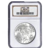 1923 Silver Peace Dollar NGC MS65