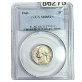 1940 Jefferson Nickel PCGS MS65 FS