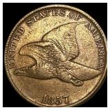1857 Flying Eagle Cent NEARLY UNCIRCULATED