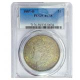 1887-O Morgan Silver Dollar PCGS AU58