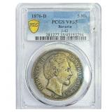 1876-D 5Mk Bavaria PCGS VF35
