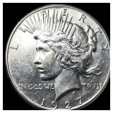 1927 Silver Peace Dollar CLOSELY UNCIRCULATED