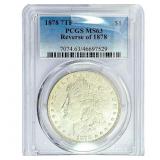 1878 7TF Morgan Silver Dollar PCGS MS63