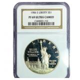 1986-S $1 Sliver Liberty NGC PF69 Ultra Cameo