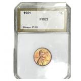 1951 Wheat Cent PCI PR63