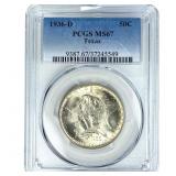 1936-D Texas Half Dollar PCGS MS67