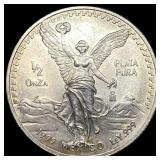 1993 Mexico Silver 1/2 Oz Libertad NEARLY UNCIRCUL