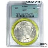 1923 Silver Peace Dollar PCGS MS63