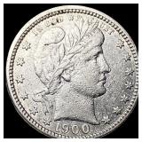 1900-O Barber Silver Quarter HIGH GRADE