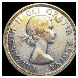 1953 Canada Silver 1 Dollar NEARLY UNCIRCULATED