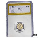 1853 Seated Liberty Half Dime PGA MS66+ Arrows