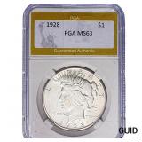 1928 Silver Peace Dollar PGA MS63