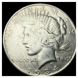 1934 Silver Peace Dollar CLOSELY UNCIRCULATED