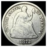 1872 Silver Half Dime ABOUT UNCIRCULATED