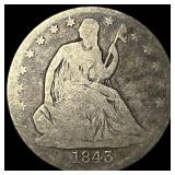 1843-O Silver Seated Liberty Half Dollar  NICELY