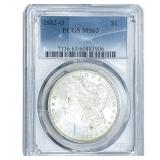 1882-O Morgan Silver Dollar PCGS MS63
